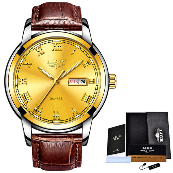 Full Steel Gold Business Mens Watches