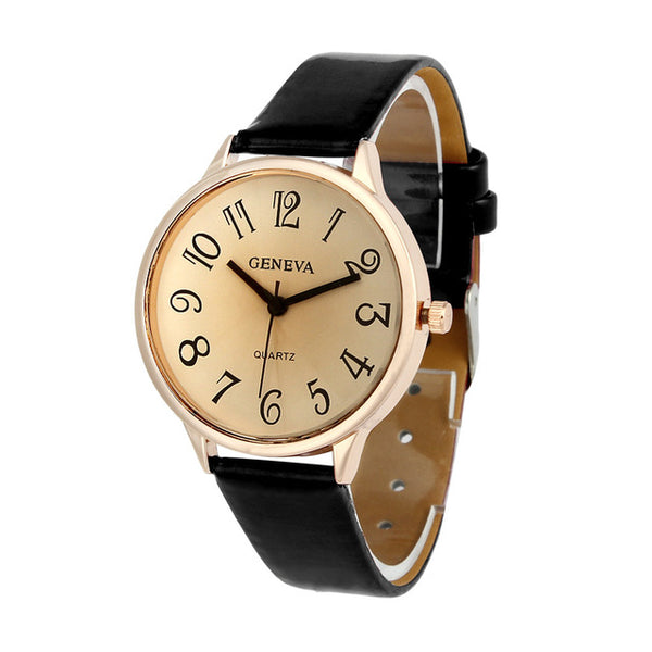Relogio Feminino    Faux Leather Analog  Wrist Watch