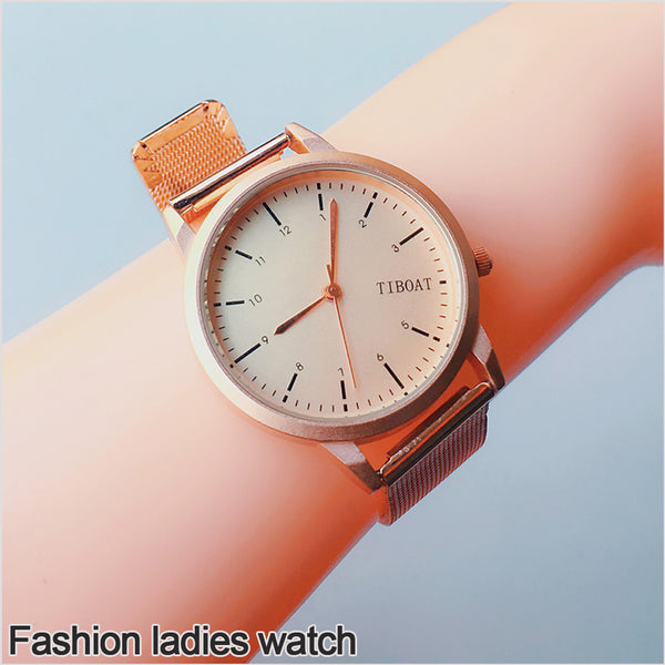 Gold Rose Gold watch  Stainless Steel Watches Ladies Fashion